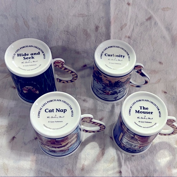 Danbury Mint Comical Cat Mug Set - Picture 2 of 10